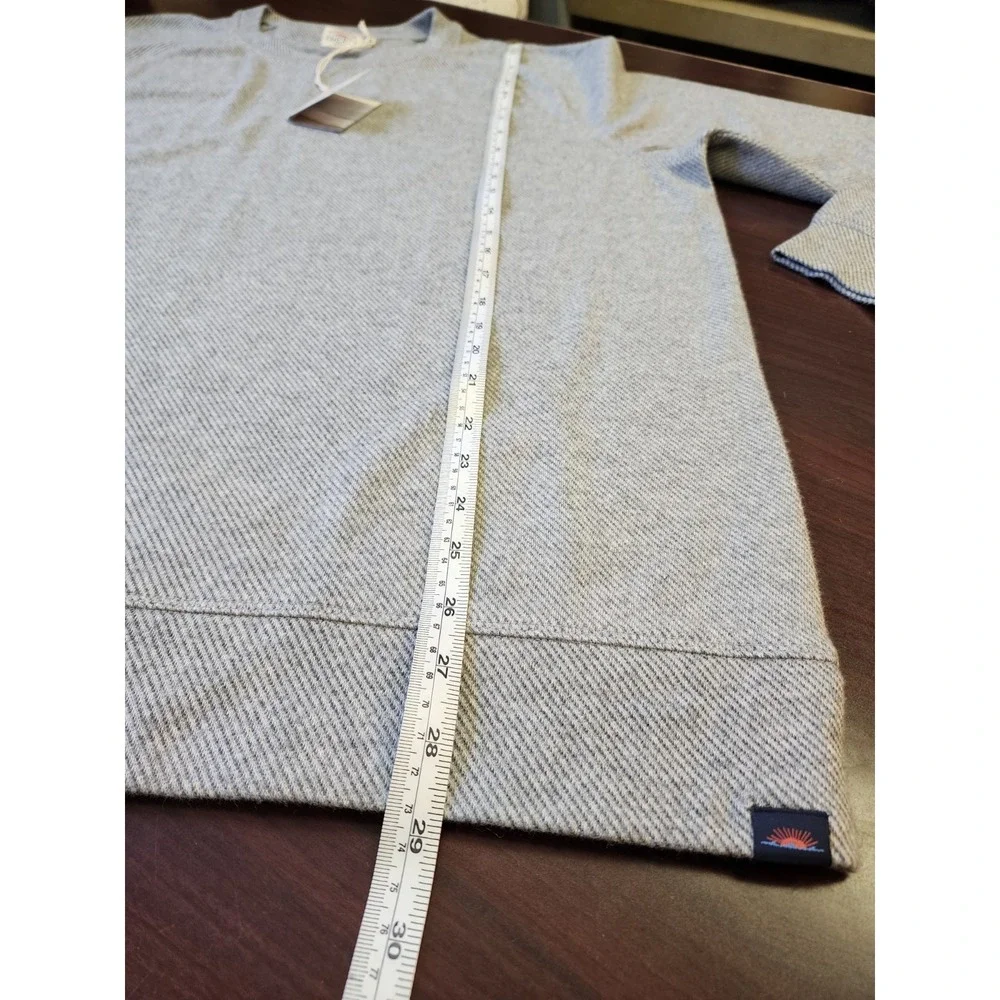 Faherty Legend Sweater Crew Mens 2XL Gray Twill Pullover Long Sleeve NEW $128